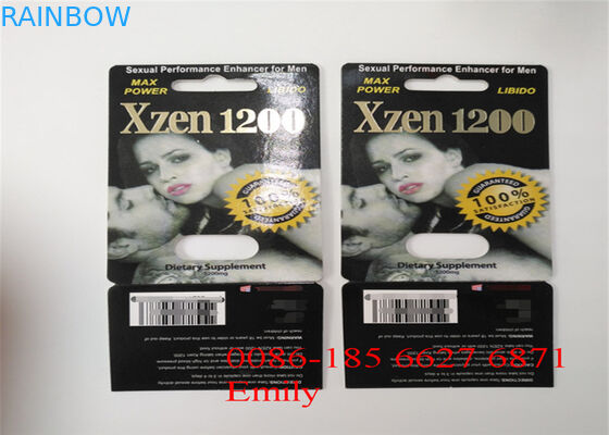 सभी प्रकृति FX9000 पेनिस पावर कैप्सूल के लिए पेपर मटेरियल ब्लिस्टर कार्ड पैकेजिंग