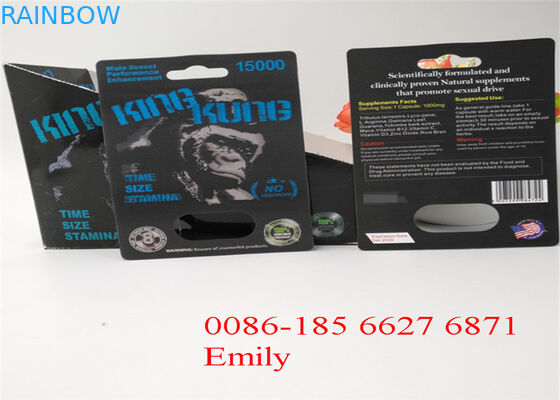 सभी प्रकृति FX9000 पेनिस पावर कैप्सूल के लिए पेपर मटेरियल ब्लिस्टर कार्ड पैकेजिंग