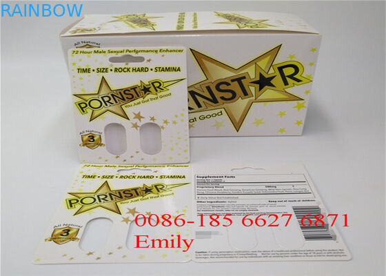 सभी प्रकृति FX9000 पेनिस पावर कैप्सूल के लिए पेपर मटेरियल ब्लिस्टर कार्ड पैकेजिंग