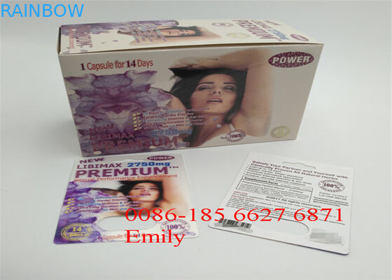 सभी प्रकृति FX9000 पेनिस पावर कैप्सूल के लिए पेपर मटेरियल ब्लिस्टर कार्ड पैकेजिंग