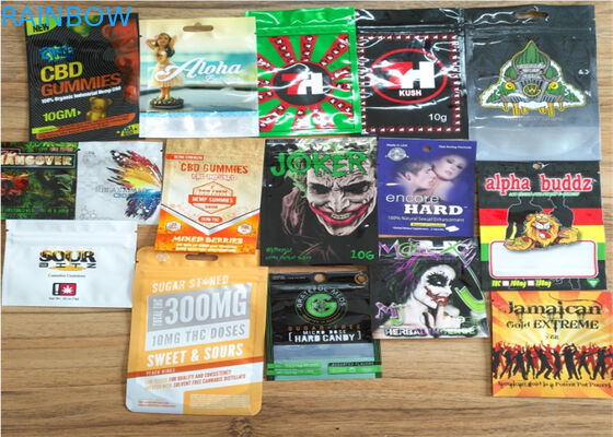 पारदर्शी रंग के साथ एल्यूमीनियम पन्नी हर्बल धूप पैकेजिंग मैट OPP सामग्री