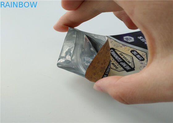 छोटे आकार के हर्बल धूपदान पैकेजिंग कस्टम लोगो एल्यूमीनियम परत के साथ मुद्रित टुकड़े टुकड़े में