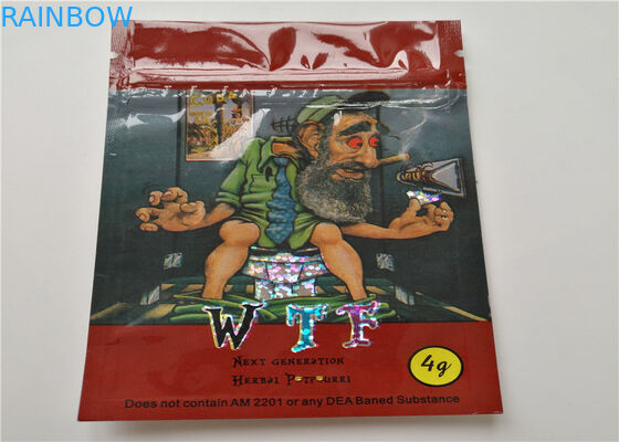 छोटे आकार के हर्बल धूपदान पैकेजिंग कस्टम लोगो एल्यूमीनियम परत के साथ मुद्रित टुकड़े टुकड़े में