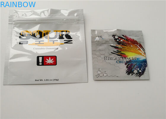 THC Resealable हर्बल धूपदान पैकेजिंग, गोली पैकेजिंग के लिए प्लास्टिक जिपर बैग
