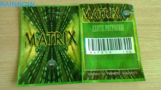 रैपर प्रिंटिंग थ्री साइड सील पाउच Mylar पन्नी सामग्री Ipper शीर्ष संभाल के साथ