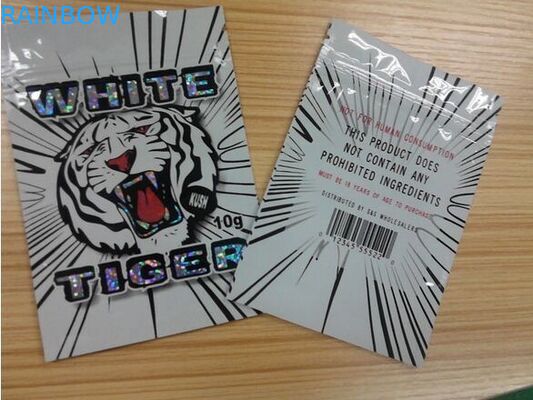 रैपर प्रिंटिंग थ्री साइड सील पाउच Mylar पन्नी सामग्री Ipper शीर्ष संभाल के साथ