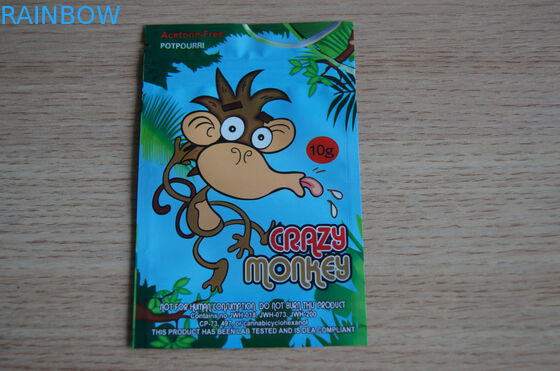 40mg प्लास्टिक जिपर बैग गोल्ड स्टैम्पिंग एयर - बैरियर 100 माइक्रोन मोटाई