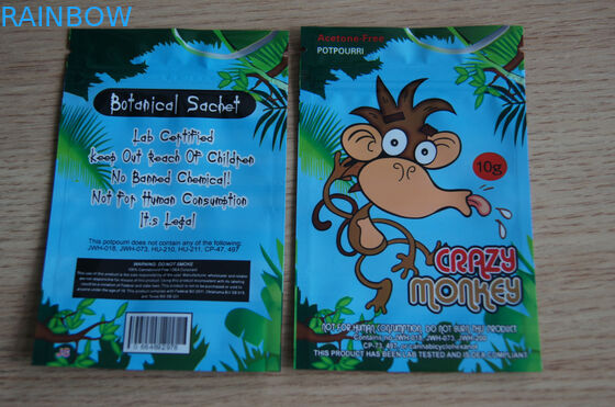 40mg प्लास्टिक जिपर बैग गोल्ड स्टैम्पिंग एयर - बैरियर 100 माइक्रोन मोटाई