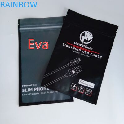 USB वॉल कार चार्जर्स पैकेजिंग के लिए हैंगिंग होल प्लास्टिक सील बैग