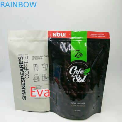 सिल्वर प्लास्टिक स्टैंड पाउच बैग 500 ग्राम नॉन - कॉफ़ी टी पाउडर पैकेजिंग का विष