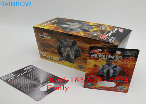 निजी लेबल ब्लिस्टर कार्ड पैकेजिंग, राइनो पिल प्लास्टिक ब्लिस्टर पैकेजिंग