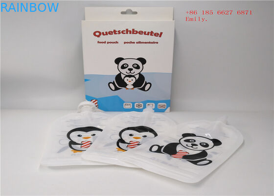 फलों के रस के लिए पुन: प्रयोज्य टोंटी पाउच पैकेजिंग प्लास्टिक निचोड़ खाद्य ग्रेड