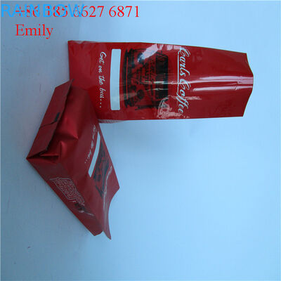 जिपर पन्नी थैली पैकेजिंग 250g 500g एक तरह से वाल्व के साथ