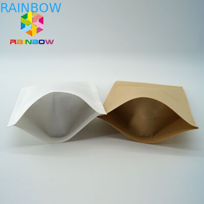 पॉपकॉर्न के लिए व्यक्तिगत छोटे स्नैक खाद्य पैकेजिंग अनुकूलित ब्राउन क्राफ्ट पेपर