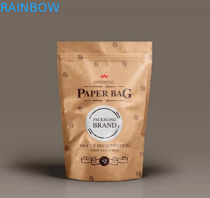 पॉपकॉर्न के लिए व्यक्तिगत छोटे स्नैक खाद्य पैकेजिंग अनुकूलित ब्राउन क्राफ्ट पेपर