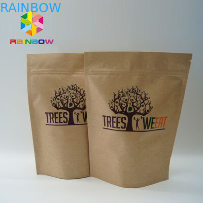 पॉपकॉर्न के लिए व्यक्तिगत छोटे स्नैक खाद्य पैकेजिंग अनुकूलित ब्राउन क्राफ्ट पेपर