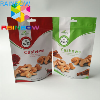 सूखी अखरोट स्टैंड पाउच पैकेजिंग इको - पारदर्शी रंग के साथ अनुकूल