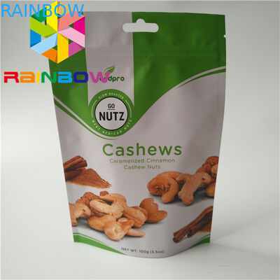 पन्नी लेमिनेटेड कस्टम स्नैक पैकेजिंग 100 ग्राम Mylar k बिस्किट / सूखे फल के लिए