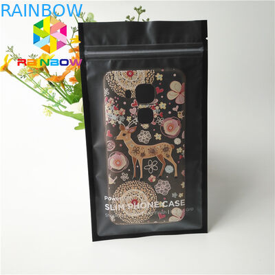 प्लास्टिक सामग्री कस्टम मुद्रित मोबाइल फोन के मामले के लिए पाउच खड़े हो जाओ
