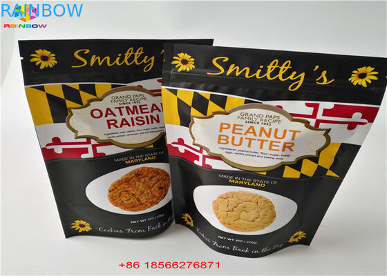 स्निप के लिए जिपलॉक टियर नॉट्स मॉइस्चर प्रूफ स्टैंड अप पाउच डे पैक एल्युमीनियम बैग्स