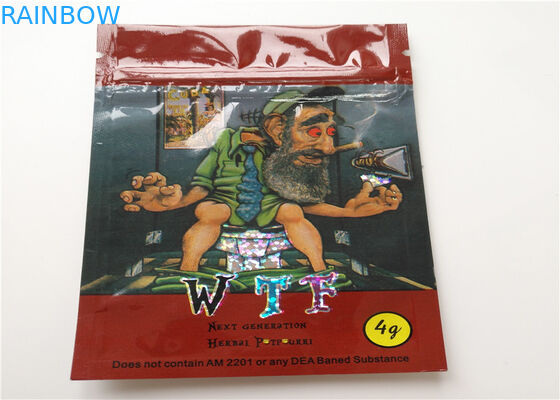 एसजीएस हर्बल धूप पैकेजिंग होलोग्राम पन्नी Vape कारतूस मिनी Mylar Ziplock बैग