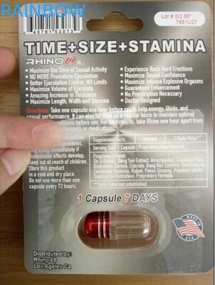 राइनो 69/7 कैप्सूल सेक्स पिल्स ब्लिस्टर कार्ड पैकेजिंग मैट / चमकदार सतह खत्म