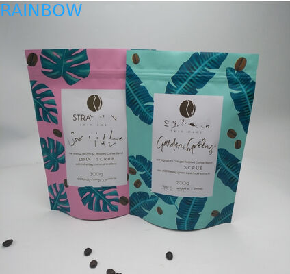 चाय पैकिंग के लिए खाद्य ग्रेड स्टैंड अप पाउच बैग प्लास्टिक कस्टम पन्नी मैट फिनिश