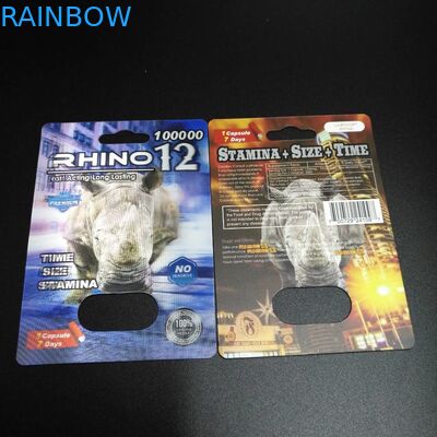 कोई सिरदर्द ब्लिस्टर पैक पैकेजिंग यौन गोली कैप्सूल राइनो 69 पैकेज कार्ड बॉक्स