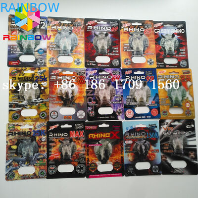 कोई सिरदर्द ब्लिस्टर पैक पैकेजिंग यौन गोली कैप्सूल राइनो 69 पैकेज कार्ड बॉक्स