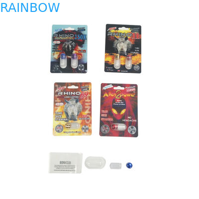 पुरुष संवर्धन गोलियां राइनो 600K 700K प्लेटिनम सेक्स पिल पैक पैक करने के लिए नवीनतम मंबा ब्लैक हॉर्स सुपर पैंथर 3 डी कार्ड