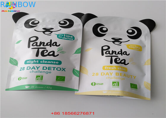 माचा चाय स्टैंड जिपर पाउच टुकड़े टुकड़े में सामग्री एल्यूमीनियम पन्नी रीसायकल क्राफ्ट पेपर