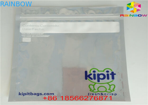 ग्लॉसी सिल्वर स्टैंड अप पाउच एल्युमिनियम फॉयल पैकेजिंग बैग क्लियर प्लास्टिक मटीरियल