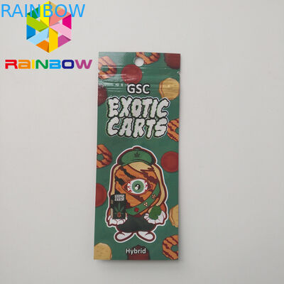 होलोग्राफिक वेप कार्ट्रिज प्लास्टिक पाउच पैकेजिंग जिपलॉक सीबीडी ऑयल एक्सोटिक कार्ट