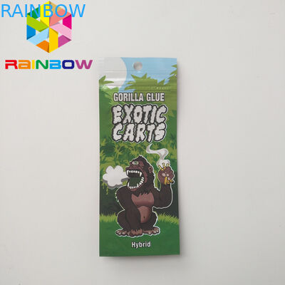 होलोग्राफिक वेप कार्ट्रिज प्लास्टिक पाउच पैकेजिंग जिपलॉक सीबीडी ऑयल एक्सोटिक कार्ट