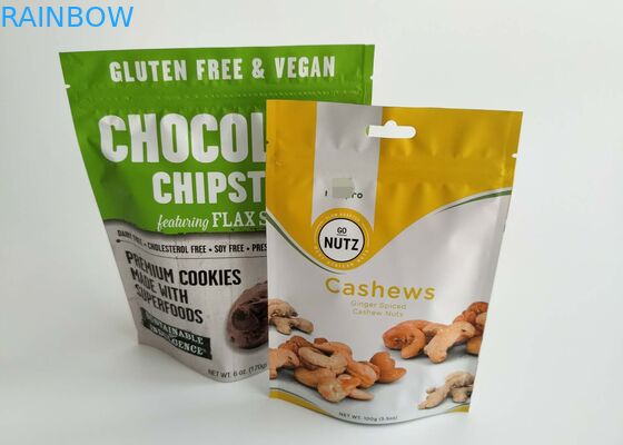 कस्टम स्टैंड अप पाउच स्वादिष्ट कुकी पैकेजिंग सील प्लास्टिक बैग Gravure प्रिंटिंग