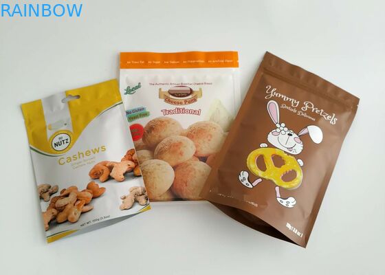 सूखे खाद्य पैकेजिंग बैग मछली चावल के बीज मसाले के लिए एल्यूमीनियम प्लास्टिक जिपर शीर्ष