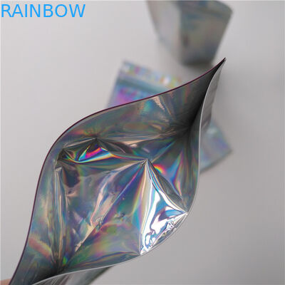 प्लास्टिक खाद्य कॉफी खाद्य होलोग्राफिक मेकअप बैग पारदर्शी होलोग्राम बैग