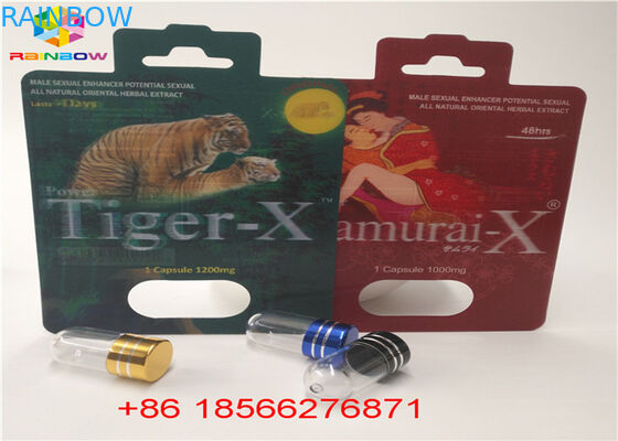 डबल गोली के साथ सेक्स गोली ब्लिस्टर कार्ड पैकेजिंग 3 डी डिस्प्ले बॉक्स कैप्सूल पेपर बॉक्स