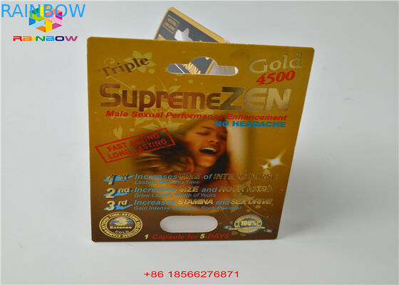 डबल गोली के साथ सेक्स गोली ब्लिस्टर कार्ड पैकेजिंग 3 डी डिस्प्ले बॉक्स कैप्सूल पेपर बॉक्स
