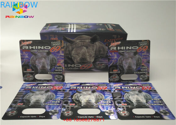 पुरुष संवर्धन ब्लिस्टर कार्ड पैकिंग तह पेपर कस्टम R7-5000 R7-3000