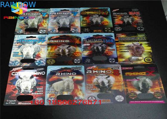 पुरुष संवर्धन ब्लिस्टर कार्ड पैकिंग तह पेपर कस्टम R7-5000 R7-3000