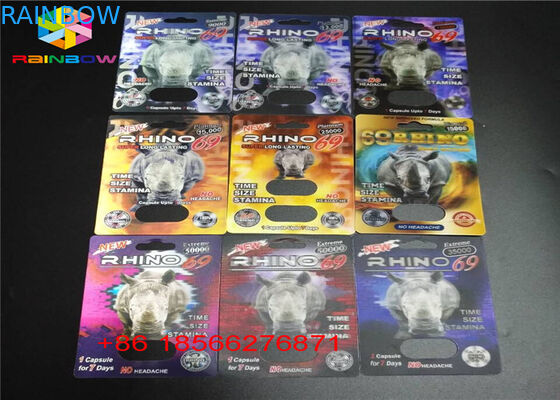 पुरुष संवर्धन ब्लिस्टर कार्ड पैकिंग तह पेपर कस्टम R7-5000 R7-3000