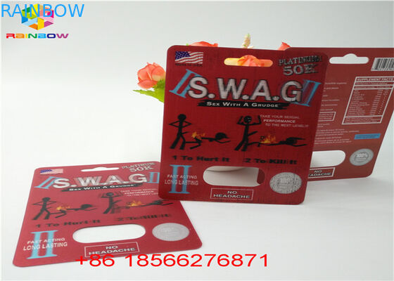 पुरुष संवर्धन ब्लिस्टर कार्ड पैकिंग तह पेपर कस्टम R7-5000 R7-3000