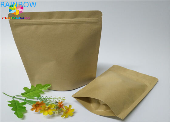 क्राफ्ट कस्टमाइज़्ड पेपर बैग्स नट क्राफ्ट शुगर स्नैक फूड विंडो पैकेजिंग जिपलॉक