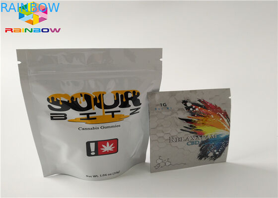 एल्यूमीनियम पन्नी ज़िप ताला प्लास्टिक बैग खाद्य पैकेजिंग थैली कस्टम आकार फाड़ पायदान के साथ