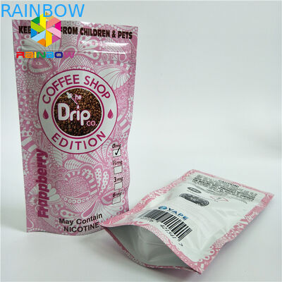 टुकड़े टुकड़े में सामग्री प्लास्टिक पाउच पैकेजिंग ज़िपलॉक एक तरह से वाल्व के साथ बैग खड़े हो जाओ