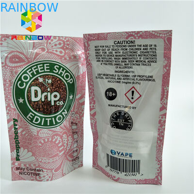 टुकड़े टुकड़े में सामग्री प्लास्टिक पाउच पैकेजिंग ज़िपलॉक एक तरह से वाल्व के साथ बैग खड़े हो जाओ