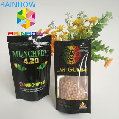 मुद्रित पन्नी टुकड़े टुकड़े में Mylar जिपलॉक स्टैंड पाउच Mmj खरपतवार कैनबिस पैकेजिंग