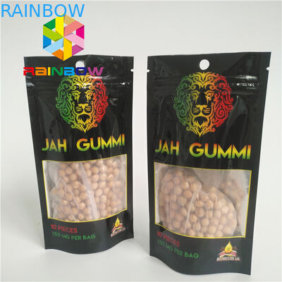 मुद्रित पन्नी टुकड़े टुकड़े में Mylar जिपलॉक स्टैंड पाउच Mmj खरपतवार कैनबिस पैकेजिंग