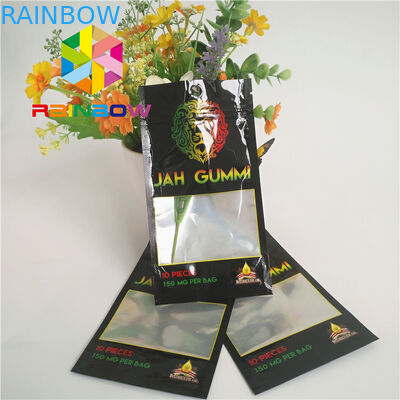 मुद्रित पन्नी टुकड़े टुकड़े में Mylar जिपलॉक स्टैंड पाउच Mmj खरपतवार कैनबिस पैकेजिंग